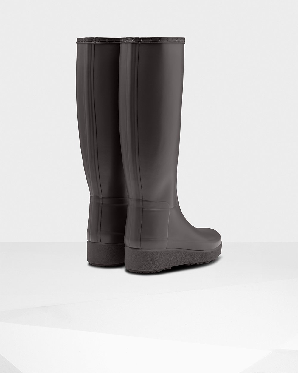 Womens Creeper Boots - Hunter Refined Slim Fit Tall (93HJBIETD) - Grey